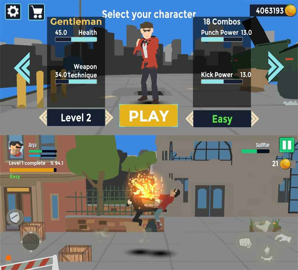 手机格斗闯关游戏 狂徒巷战-腾渊科技论坛