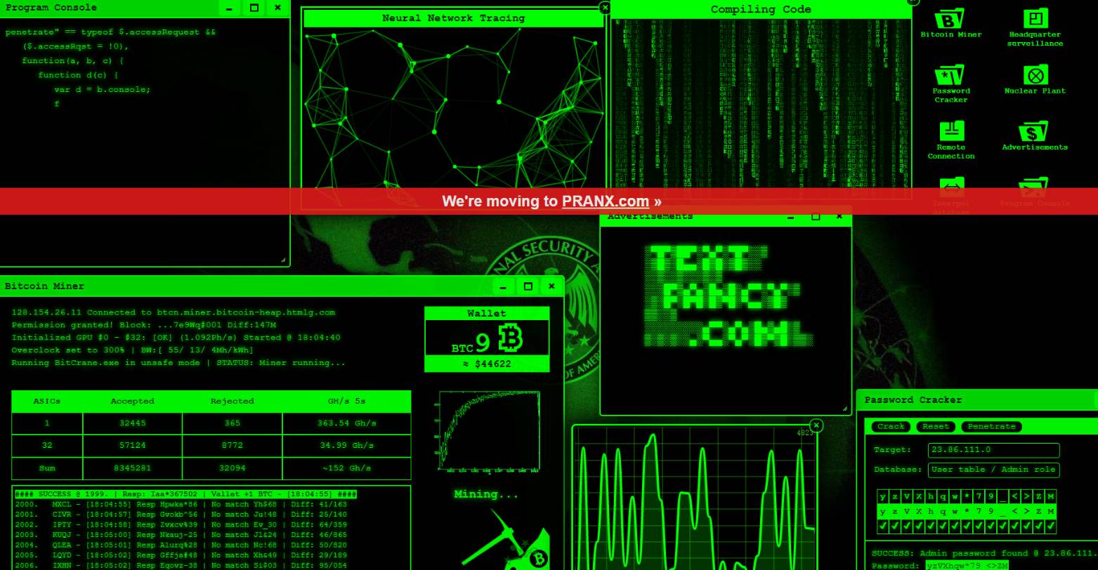 抖音很火的在线假装黑客高手网页-腾渊科技论坛