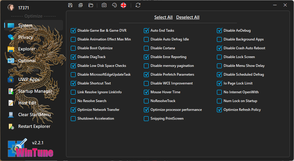 WinTune系统优化工具v2.2.1绿色版-腾渊科技论坛