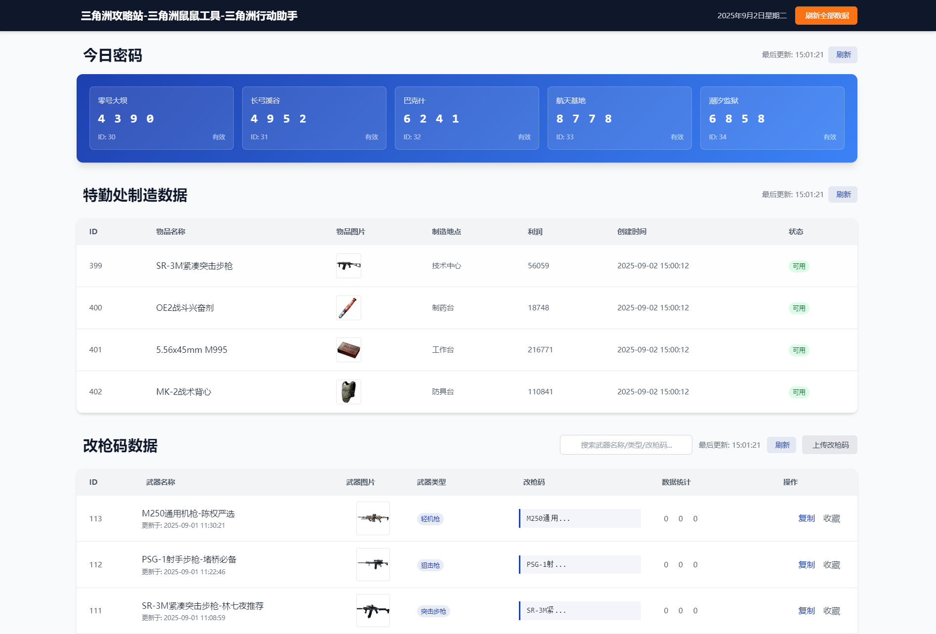 每日密码特勤处制造改枪码分享-腾渊科技论坛