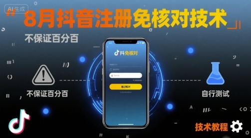 8月抖音注册免核对技术，不保证百分百，自测-腾渊科技论坛