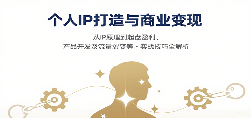 个人IP打造与商业变现，从IP原理到起盘盈利、产品开发及流量裂变等实战技巧全解析-腾渊科技论坛