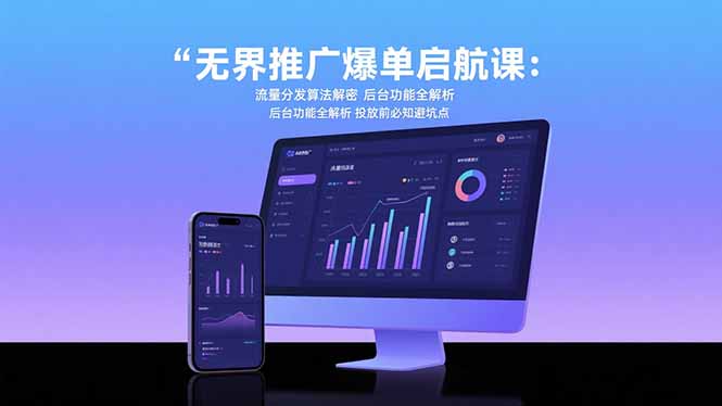 无界推广爆单启航课：流量分发算法解密 后台功能全解析 投放前必知避坑点-腾渊科技论坛