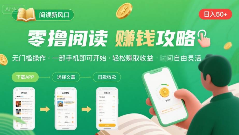 零撸阅读新风口，无门槛轻松挣，一部手机，日入 50-3张【揭秘】-腾渊科技论坛