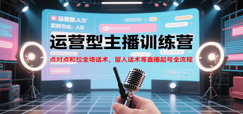 运营型主播训练营,点对点和拉全场话术,留人话术等直播起号全流程(更新8月)-腾渊科技论坛