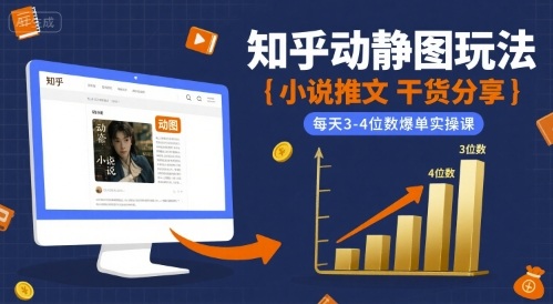 小说推文干货分享之知乎动静图玩法，每天3-4位数爆单实操课-腾渊科技论坛
