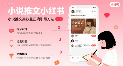 小说推文小红书高转化引导方法实操课，小说推文高效且正确引导方法-腾渊科技论坛
