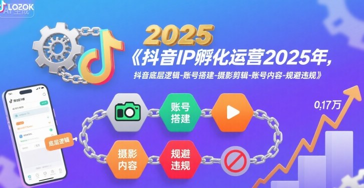 抖音IP孵化运营2025年，抖音底层逻辑-账号搭建-摄影剪辑-账号内容-规避违规-腾渊科技论坛