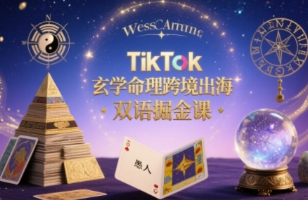 TikTok玄学命理跨境出海双语掘金课，手把手教你用命理知识精准直击海外用户痛点-腾渊科技论坛