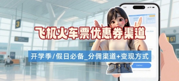 学生党必看!机票火车票优惠券申请渠道 + 项目打法,开学季节日速存-腾渊科技论坛