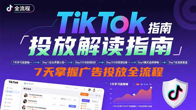 TikTok投放解读指南：后台操作/计划建立/模式选择，7天掌握广告投放全流程-腾渊科技论坛