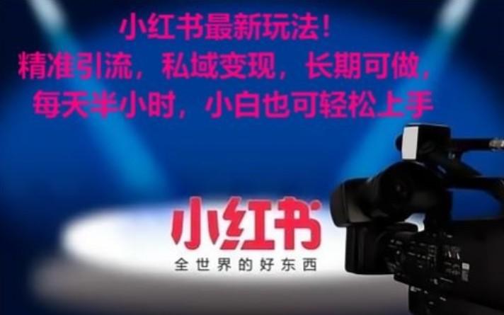 小红书最新玩法!精准引流,私域变现,长期可做,每天半小时,小白也可轻松上手-腾渊科技论坛