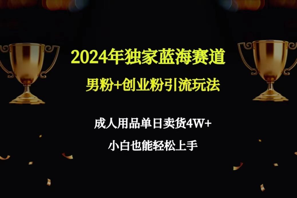 2024年独家蓝海赛道男粉+创业粉引流玩法,成人用品单日卖货4W+保姆教程-腾渊科技论坛