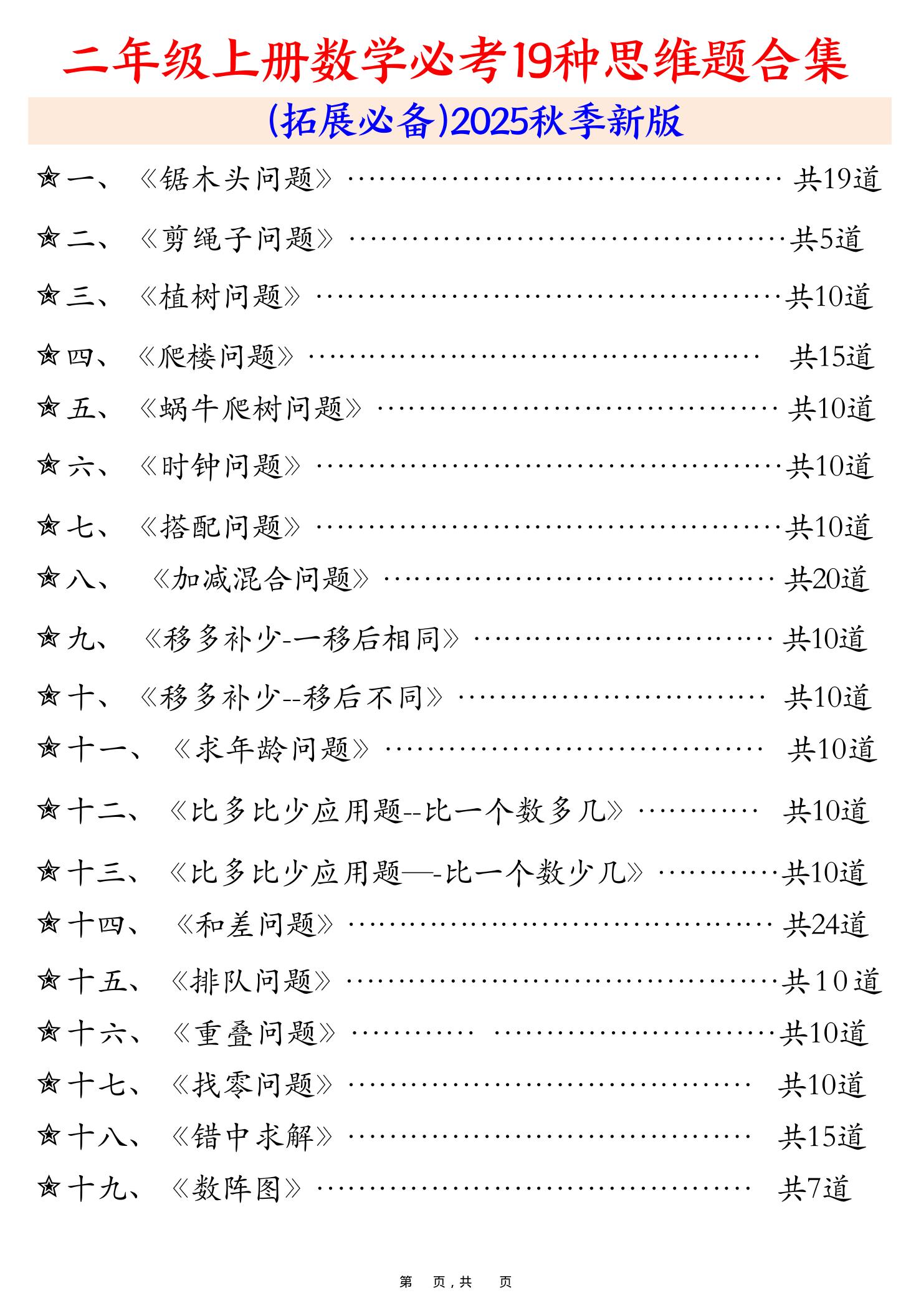二上数学必考19种类型思维应用题训练合集225道（48页）-腾渊科技论坛