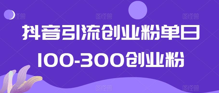 抖音引流创业粉单日100-300创业粉【揭秘】-腾渊科技论坛