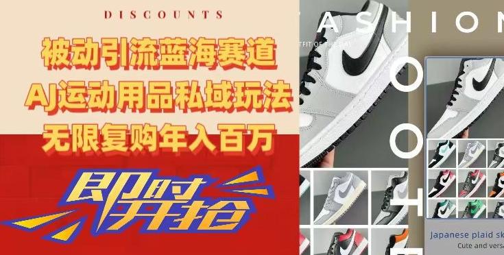 被动引流蓝海赛道,AJ运动用品私域玩法,无限复购年入百万【揭秘】-腾渊科技论坛