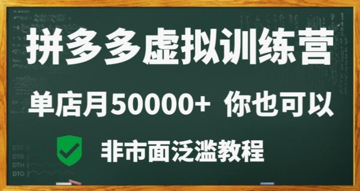 拼多多虚拟电商训练营月入30000+你也行，暴利稳定长久，副业首选-腾渊科技论坛