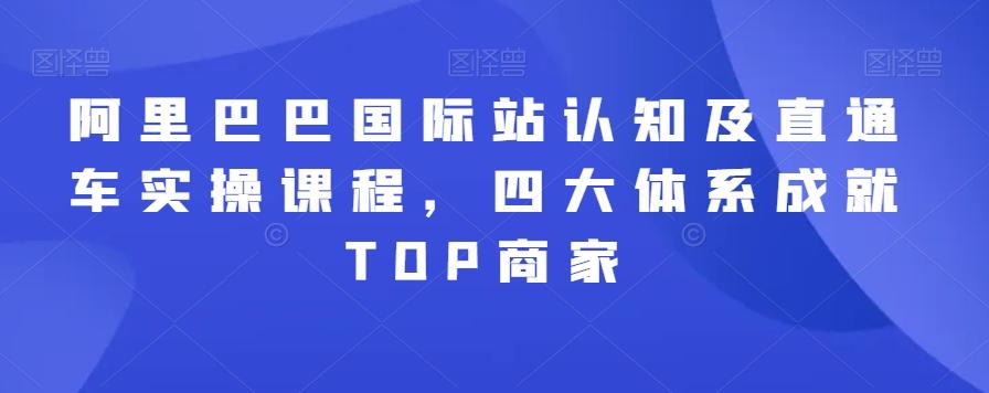 阿里巴巴国际站认知及直通车实操课程，四大体系成就TOP商家-腾渊科技论坛