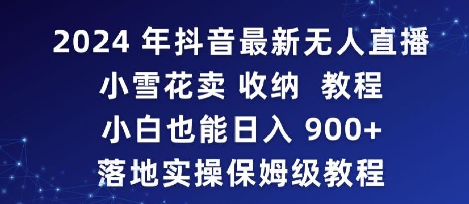 2024年抖音最新无人直播小雪花卖收纳教程，小白也能日入900+落地实操保姆级教程【揭秘】-腾渊科技论坛