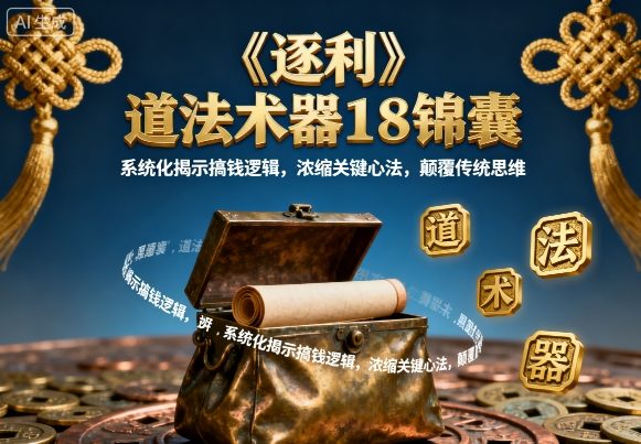 《逐利》道法术器18锦囊,系统化揭示搞钱逻辑,浓缩关键心法,颠覆传统思维-腾渊科技论坛