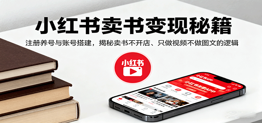 小红书卖书变现秘籍，注册养号与账号搭建，揭秘卖书不开店、只做视频不做图文的逻辑-腾渊科技论坛