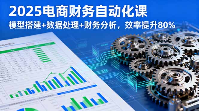 2025电商财务自动化课，模型搭建+数据处理+财务分析，效率提升80%-腾渊科技论坛