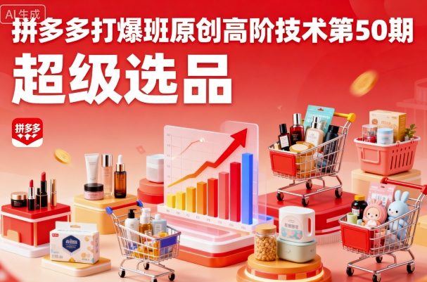 拼多多打爆班原创高阶技术第50期，超级选品-腾渊科技论坛