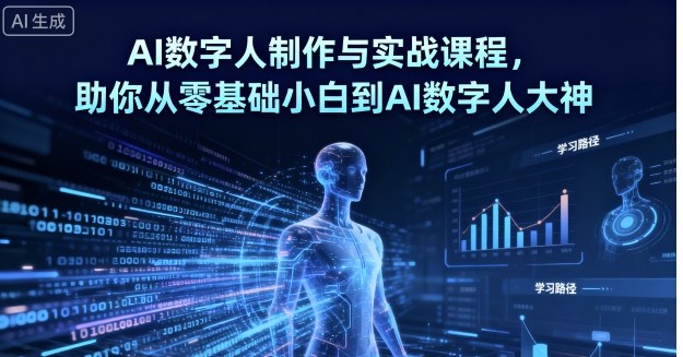 AI数字人制作与实战课程，助你从零基础小白到AI数字人大神-腾渊科技论坛