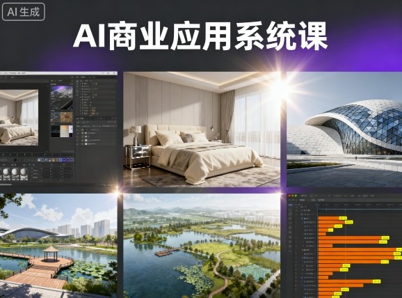 AI商业应用系统课，室内-软装-建筑-景观，智能设计+效果图+动画画实战-腾渊科技论坛