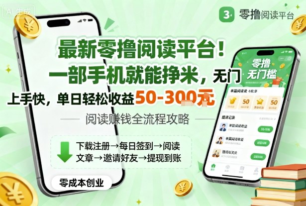 最新零撸阅读平台!一部手机就能挣米,无门槛上手快,单日轻松收益50-3张【揭秘】-腾渊科技论坛