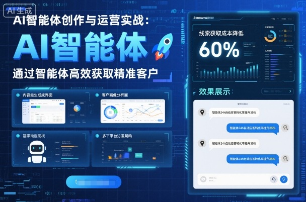 AI智能体创作与运营实战,实体门店通过智能体高效获取精准客户-腾渊科技论坛