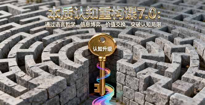 本质认知重构课7.0:通过语言哲学、信息博弈、价值交换,突破认知局限-腾渊科技论坛