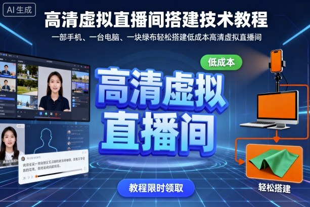 高清虚拟直播间搭建技术教程，一部手机、一台电脑、一块绿布轻松搭建低成本高清虚拟直播间-腾渊科技论坛
