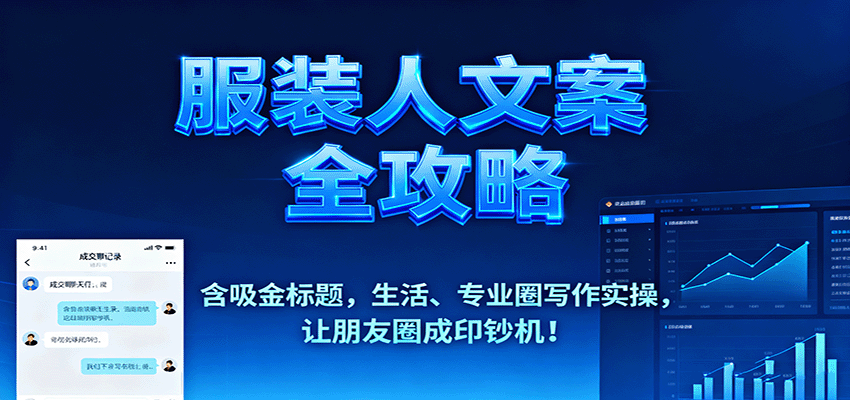 服装人文案全攻略，含吸金标题，生活、专业圈写作实操，让朋友圈成印钞机！-腾渊科技论坛