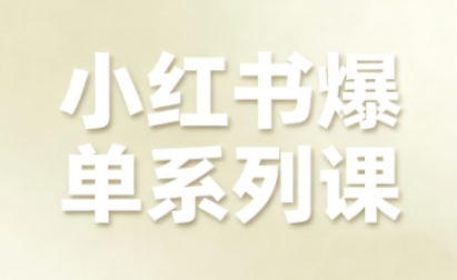 小红书爆单系列课，聚焦小红书电商全链路增长-腾渊科技论坛