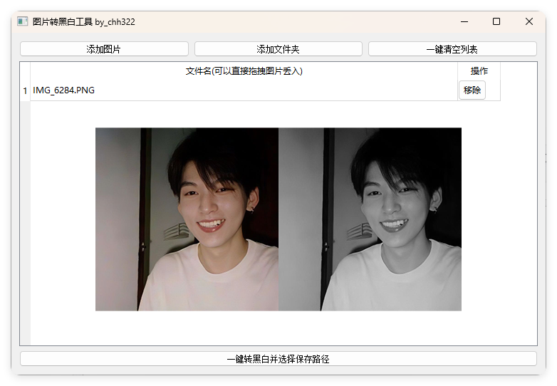 图片批量转黑白添水印工具-腾渊科技论坛