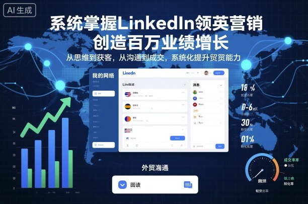 系统掌握LinkedIn领英营销，创造百万业绩增长，从思维到获客，从沟通到成交，系统化提升外贸能力-腾渊科技论坛
