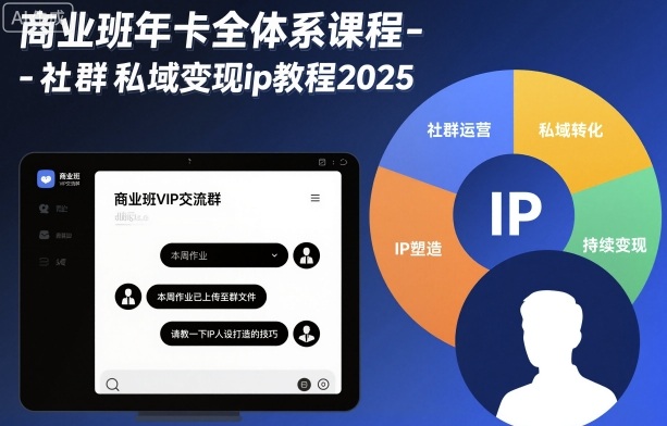商业班年卡全体系课程-社群私域变现ip教程2025-腾渊科技论坛