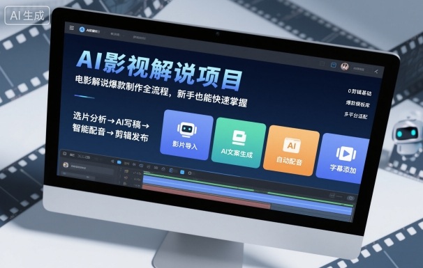 AI影视解说项目，电影解说爆款制作全流程，新手也能快速掌握-腾渊科技论坛