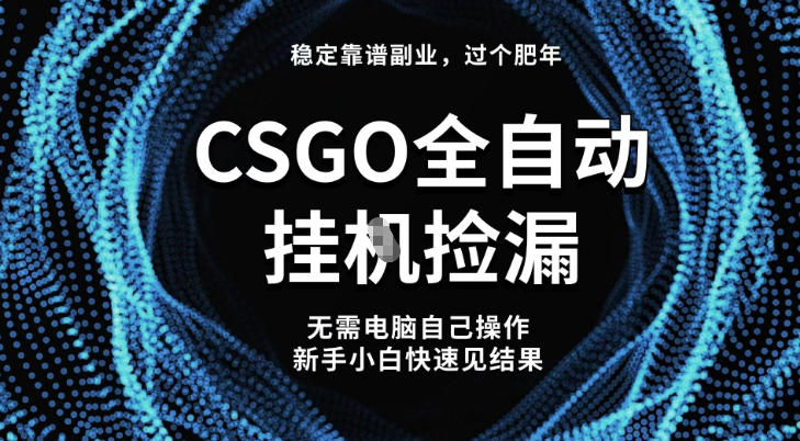 【稳定副业】全球最热门游戏CSGO全自动捡漏，最新玩法，新手小白日入5张+【揭秘】-腾渊科技论坛