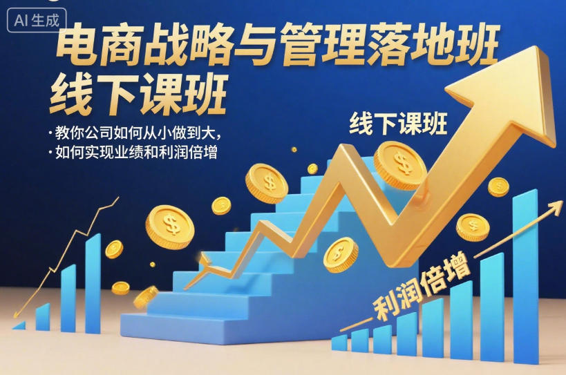 电商战略与管理落地班线下课，教你公司如何从小做到大，如何实现业绩和利润倍增【录音】-腾渊科技论坛