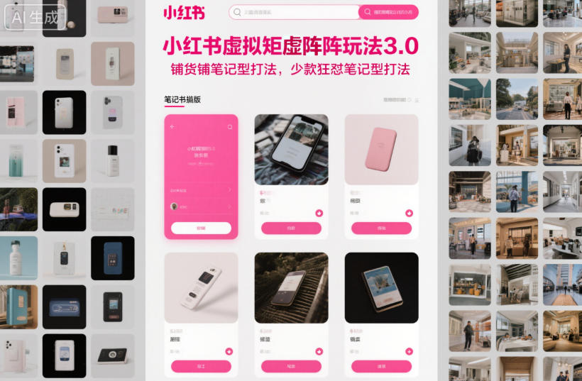 小红书虚拟矩阵玩法3.0,铺货铺笔记型打法,少款狂怼笔记型打法-腾渊科技论坛