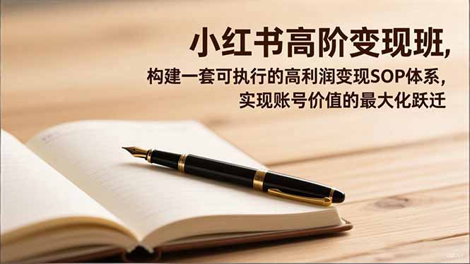 小红书高阶变现班，构建一套可执行的高利润变现SOP体系，实现账号价值的最大化跃迁-腾渊科技论坛