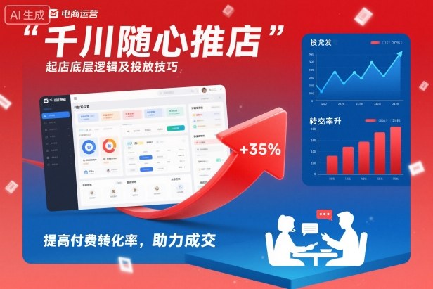 千川随心推起店底层逻辑及投放技巧，提高付费转化率，助力成交-腾渊科技论坛
