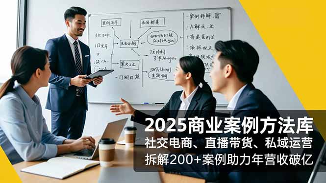 2025商业案例方法库,社交电商、直播带货、私域运营,拆解200+案例助力年营收破亿-腾渊科技论坛