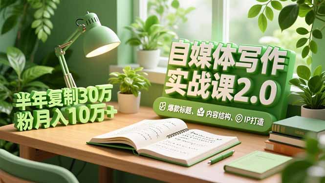 自媒体写作实战课2.0,爆款标题、内容结构、IP打造,半年复制30万粉月入10万+-腾渊科技论坛