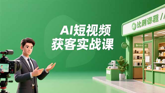 AI短视频获客实战课,数字人创作、实体行业应用、精准引流,30天获取客源月入6万+-腾渊科技论坛