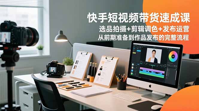 快手短视频带货速成课,选品拍摄+剪辑调色+发布运营,从前期准备到作品发布的完整流程-腾渊科技论坛