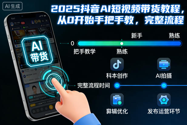 2025抖音AI短视频带货教程,从0开始手把手教,完整流程-腾渊科技论坛