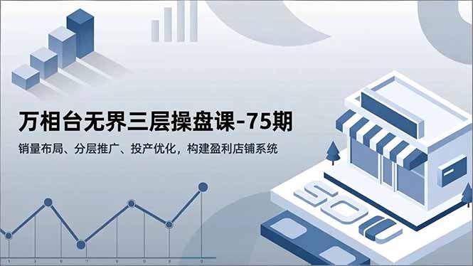万相台无界三层操盘课-75期,销量布局、分层推广、投产优化,构建盈利店铺系统-腾渊科技论坛